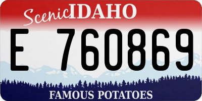 ID license plate E760869