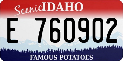 ID license plate E760902