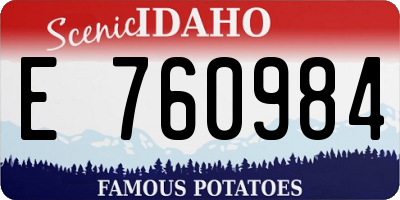 ID license plate E760984