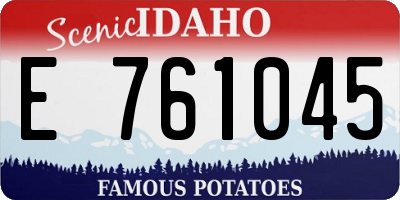 ID license plate E761045