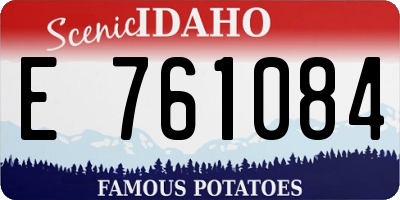 ID license plate E761084