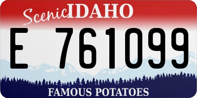 ID license plate E761099