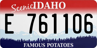 ID license plate E761106