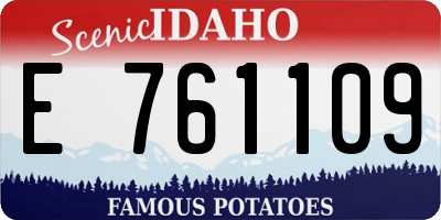 ID license plate E761109