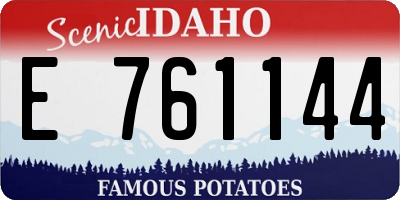 ID license plate E761144