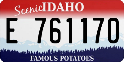 ID license plate E761170