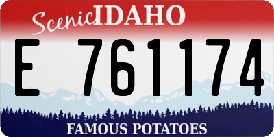 ID license plate E761174