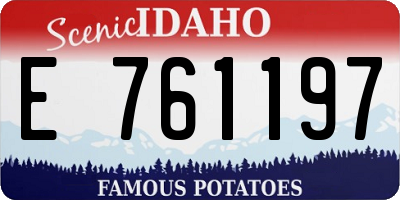 ID license plate E761197