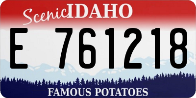 ID license plate E761218
