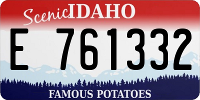 ID license plate E761332