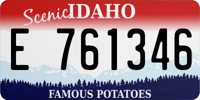 ID license plate E761346