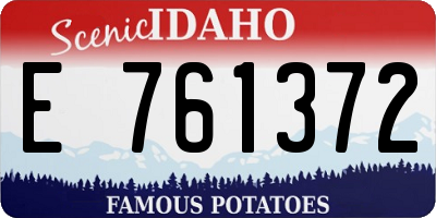 ID license plate E761372