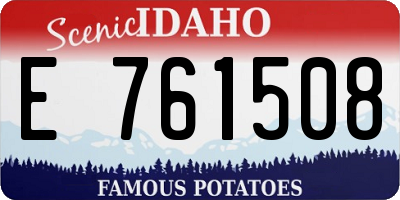 ID license plate E761508