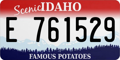 ID license plate E761529