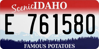 ID license plate E761580