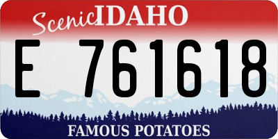 ID license plate E761618