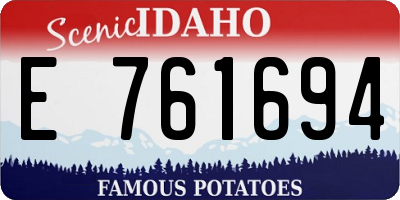 ID license plate E761694