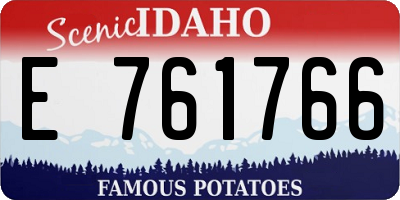 ID license plate E761766