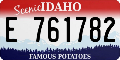 ID license plate E761782