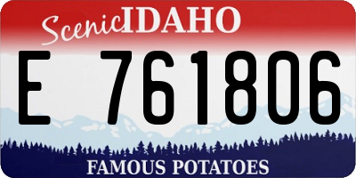 ID license plate E761806