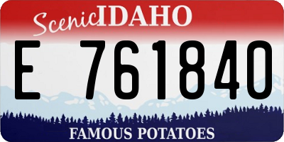 ID license plate E761840