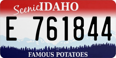 ID license plate E761844