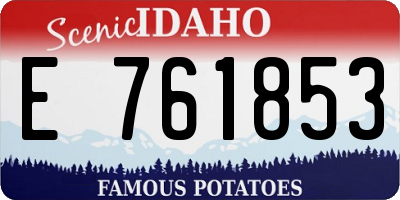 ID license plate E761853