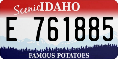 ID license plate E761885