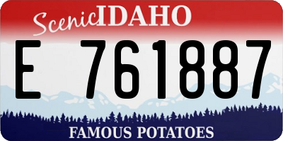 ID license plate E761887