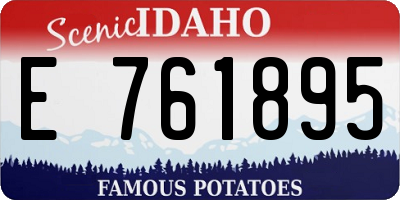 ID license plate E761895