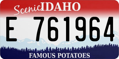 ID license plate E761964