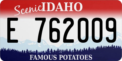 ID license plate E762009
