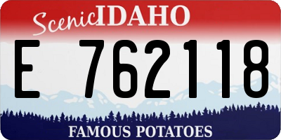 ID license plate E762118