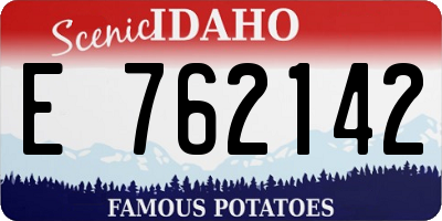 ID license plate E762142