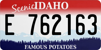 ID license plate E762163