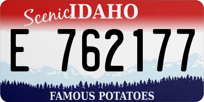 ID license plate E762177