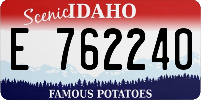 ID license plate E762240