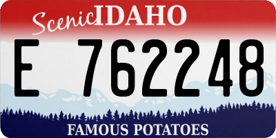 ID license plate E762248