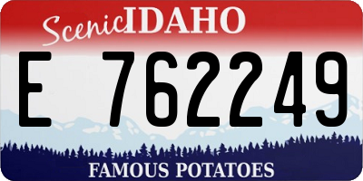 ID license plate E762249