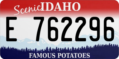 ID license plate E762296