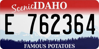 ID license plate E762364