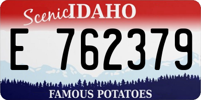 ID license plate E762379