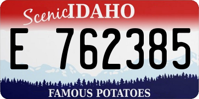 ID license plate E762385