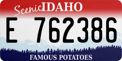 ID license plate E762386