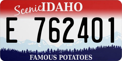 ID license plate E762401