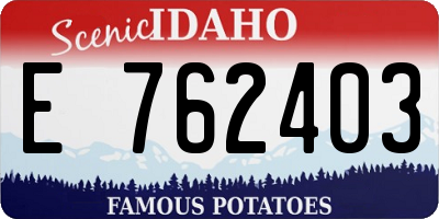 ID license plate E762403