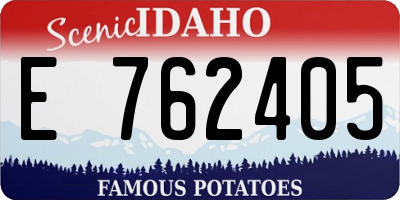 ID license plate E762405