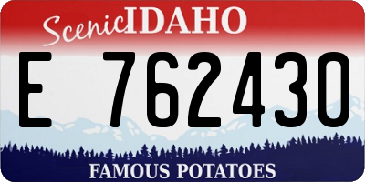 ID license plate E762430