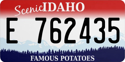 ID license plate E762435