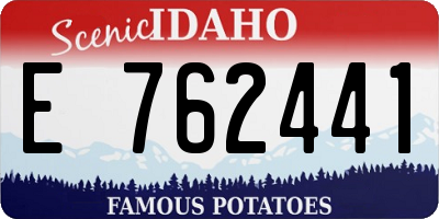 ID license plate E762441